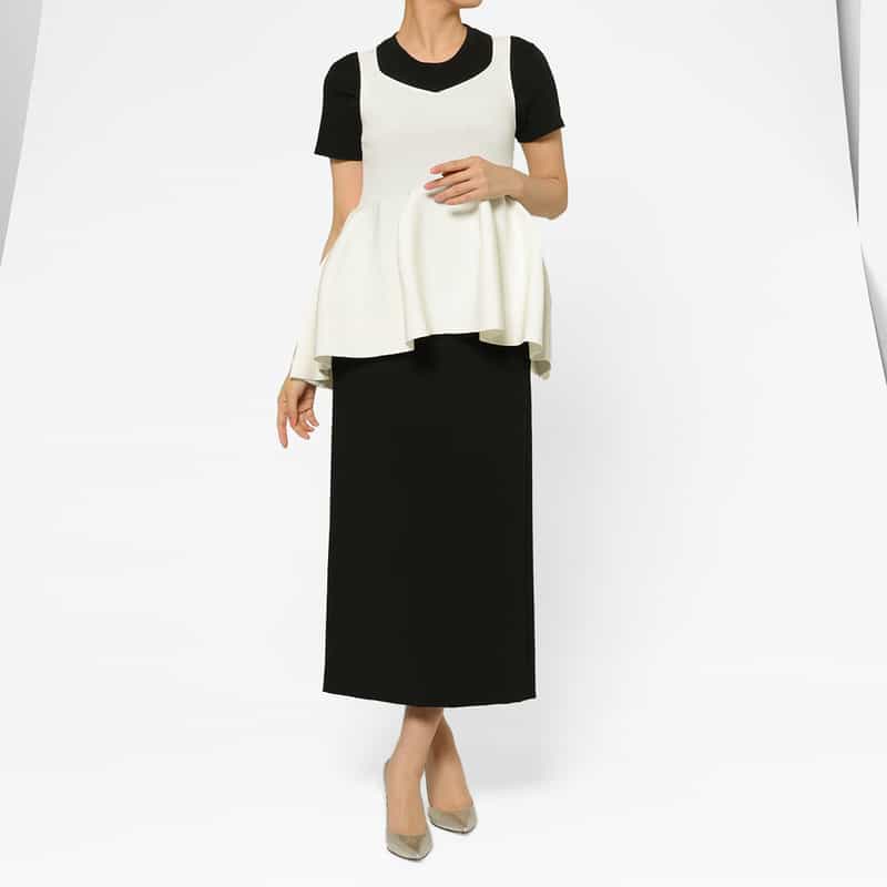 CFCL CFCL＜シーエフシーエル＞ グリッタースリーブレスニットプルオーバー “POTTERY“ WHITE