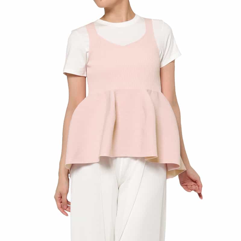 CFCL＜シーエフシーエル＞ グリッタースリーブレスニットプルオーバー “POTTERY“