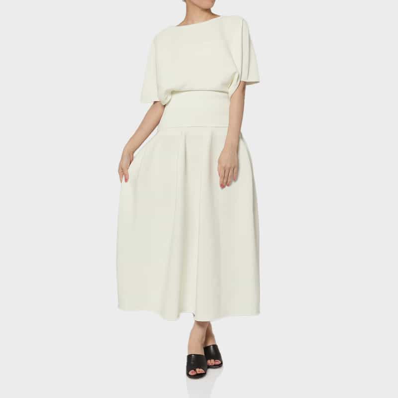 CFCL CFCL＜シーエフシーエル＞ バーニーズ　ニューヨーク限定 ショートスリーブニットプルオーバー “POTTERY“ WHITE