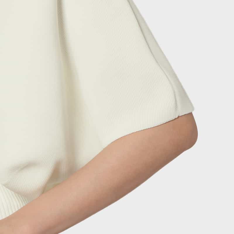 CFCL CFCL＜シーエフシーエル＞ バーニーズ　ニューヨーク限定 ショートスリーブニットプルオーバー “POTTERY“ WHITE