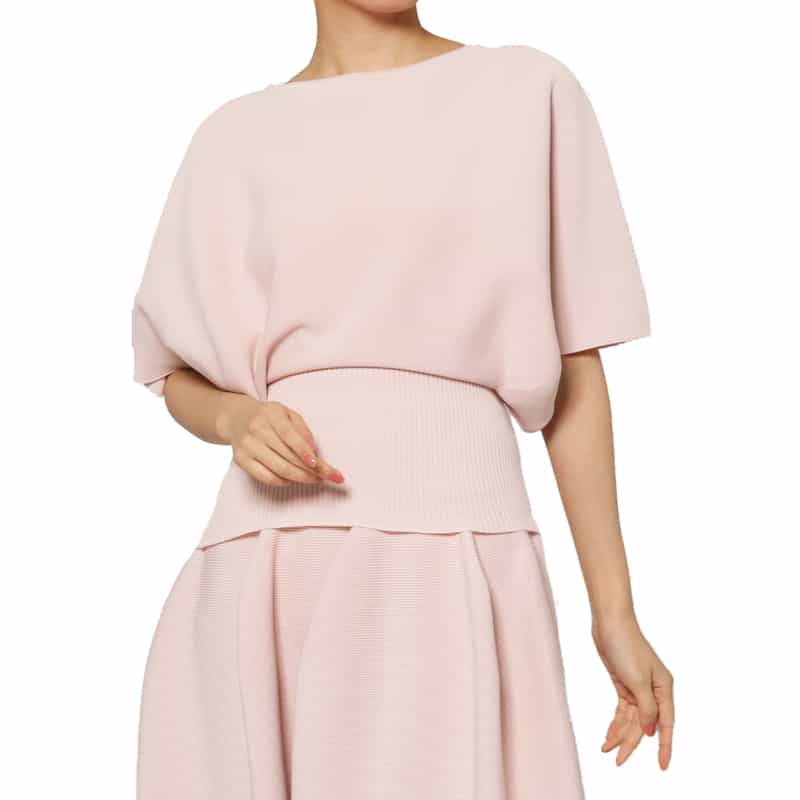 CFCL CFCL＜シーエフシーエル＞ バーニーズ　ニューヨーク限定 ショートスリーブニットプルオーバー “POTTERY“ PINK