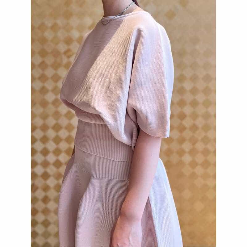 CFCL CFCL＜シーエフシーエル＞ バーニーズ　ニューヨーク限定 ショートスリーブニットプルオーバー “POTTERY“ PINK