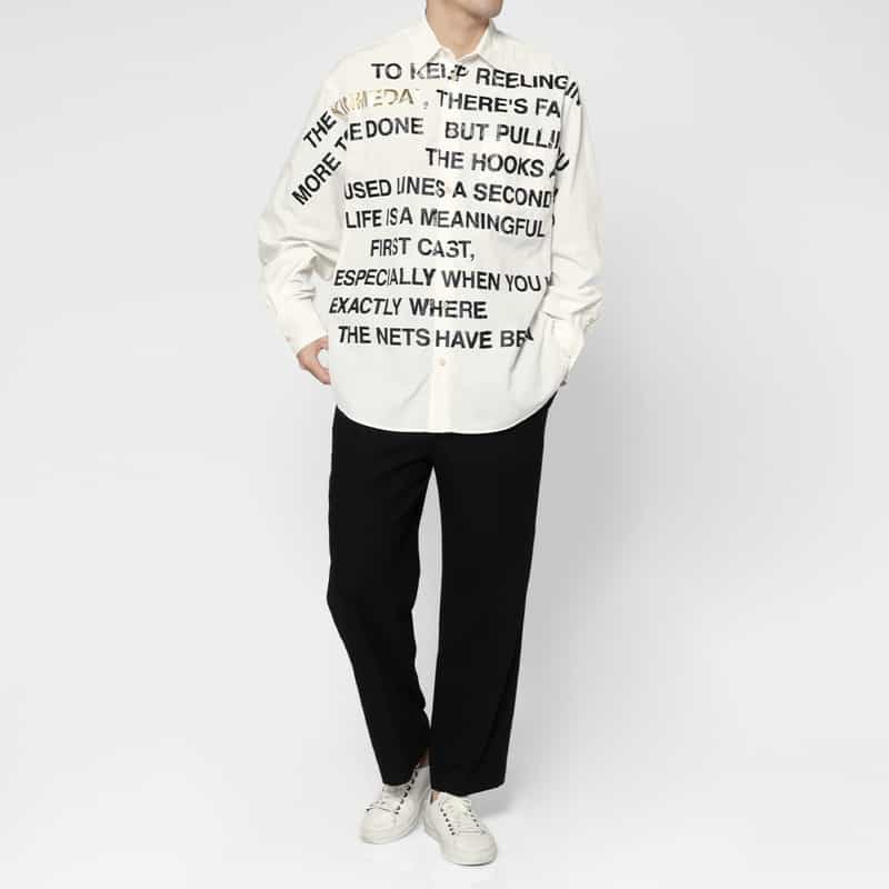 DOUBLET. DOUBLET.＜ダブレット＞ プリントシャツ WHITE