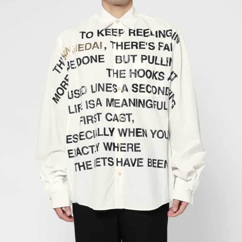 DOUBLET. DOUBLET.＜ダブレット＞ プリントシャツ WHITE