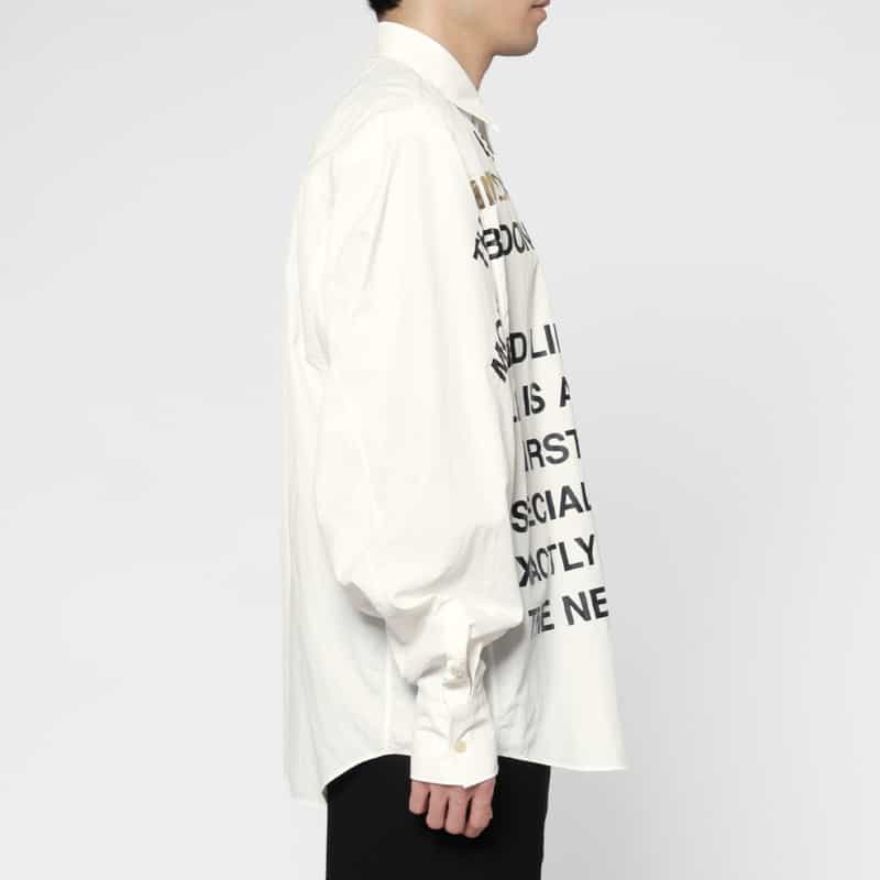 DOUBLET. DOUBLET.＜ダブレット＞ プリントシャツ WHITE