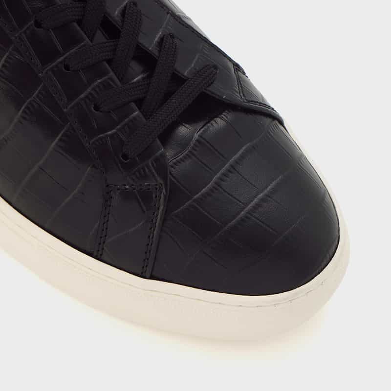 BARNEYS NEW YORK クロコ柄スニーカー BLACK