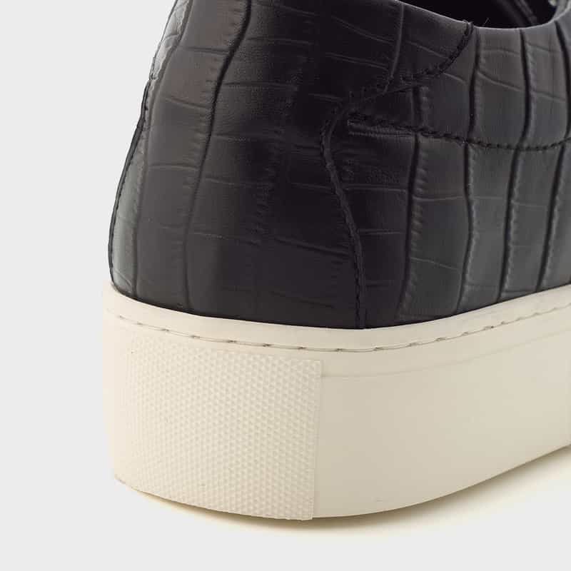 BARNEYS NEW YORK クロコ柄スニーカー BLACK