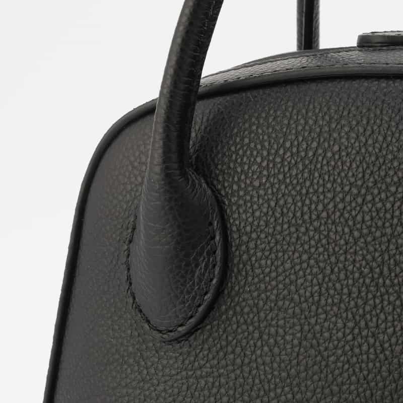 MAISON CANAU MAISON CANAU ＜メゾン カナウ＞ ラウンドボストンバッグ（M） BLACK