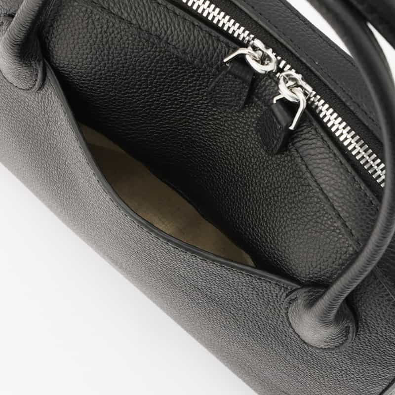 MAISON CANAU MAISON CANAU ＜メゾン カナウ＞ ラウンドボストンバッグ（M） BLACK