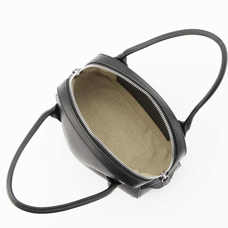 MAISON CANAU MAISON CANAU ＜メゾン カナウ＞ ラウンドボストンバッグ（S） BLACK