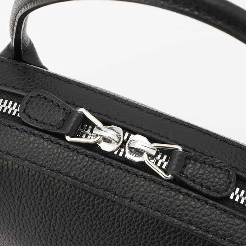 MAISON CANAU MAISON CANAU ＜メゾン カナウ＞ ラウンドボストンバッグ（S） BLACK