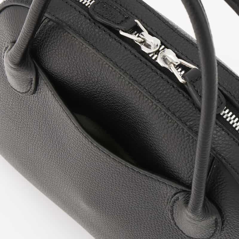 MAISON CANAU MAISON CANAU ＜メゾン カナウ＞ ラウンドボストンバッグ（S） BLACK