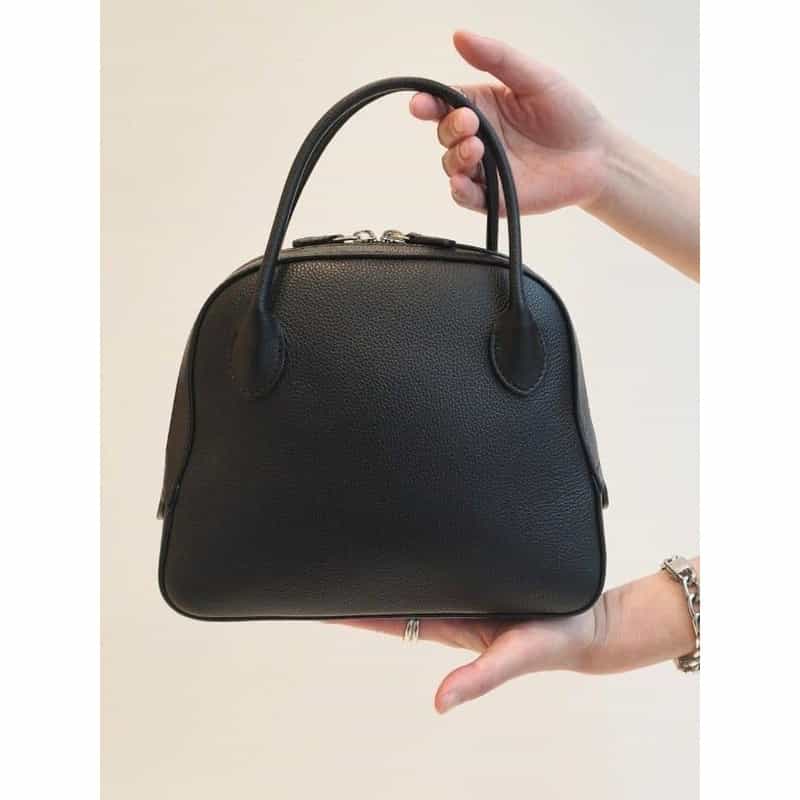 MAISON CANAU MAISON CANAU ＜メゾン カナウ＞ ラウンドボストンバッグ（S） BLACK