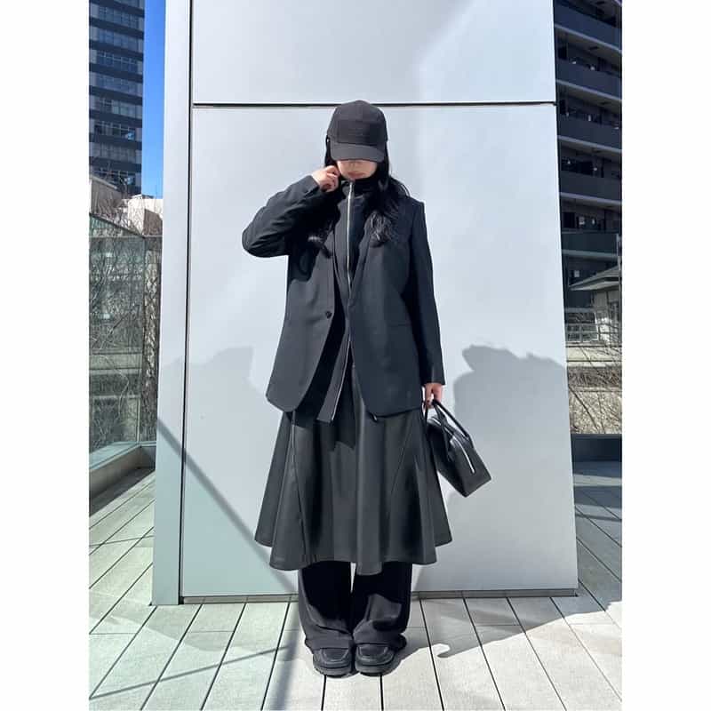 MAISON CANAU MAISON CANAU ＜メゾン カナウ＞ ラウンドボストンバッグ（S） BLACK