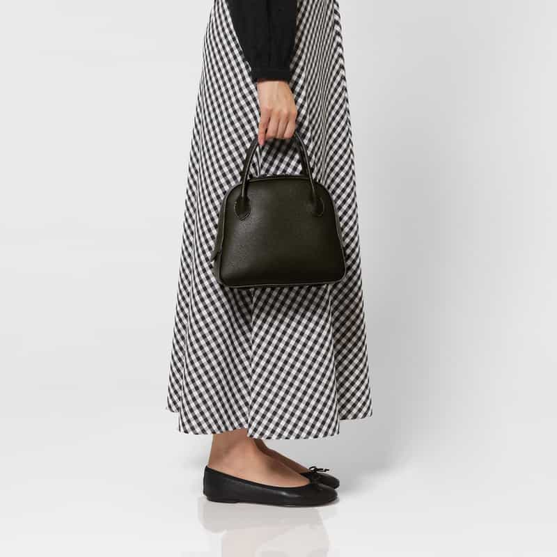 MAISON CANAU MAISON CANAU ＜メゾン カナウ＞ バーニーズニューヨーク限定 ラウンドボストンバッグ（S） DARK GRAY