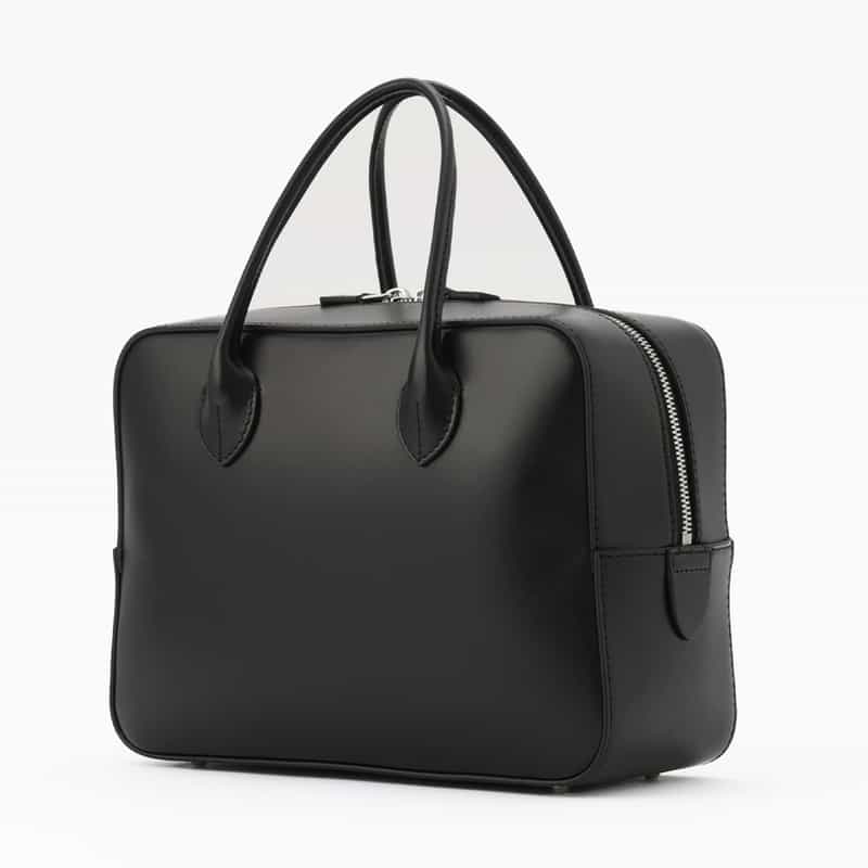 MAISON CANAU MAISON CANAU ＜メゾン カナウ＞ ボックスボストンバッグ（M） BLACK