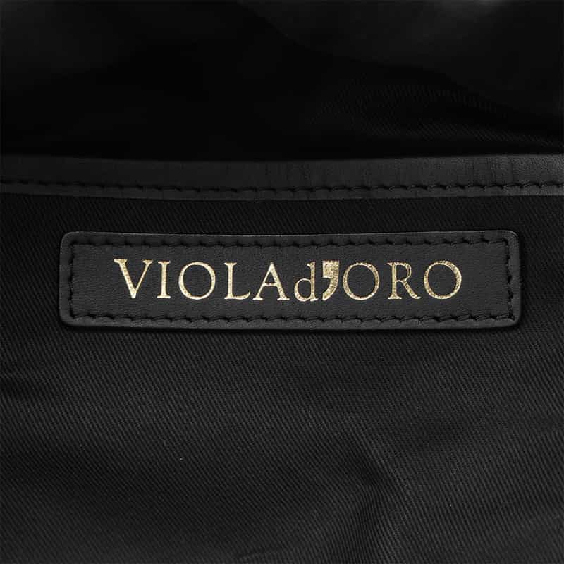 VIOLAD’ORO VIOLAD’ORO ＜ヴィオラドーロ＞ 異素材コンビネーションバケットバッグ SILVER
