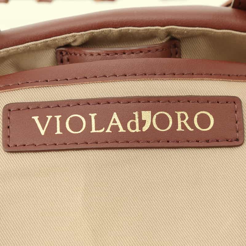 VIOLAD’ORO VIOLAD’ORO ＜ヴィオラドーロ＞ 異素材コンビネーショントートバッグ LT BEIGE