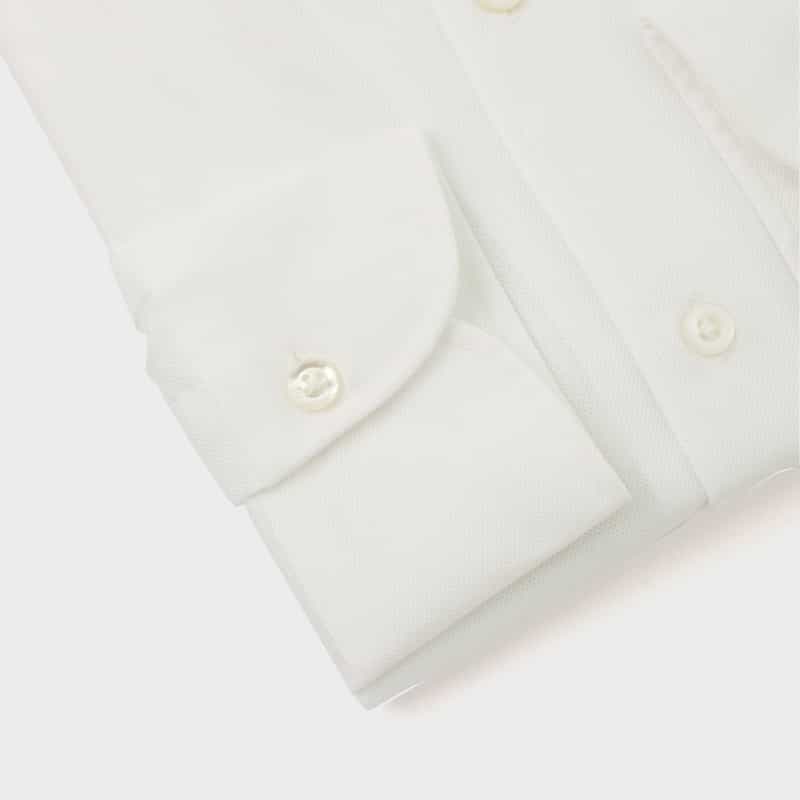 BARNEYS NEW YORK オープンカラードレスシャツ"MADISON" WHITE