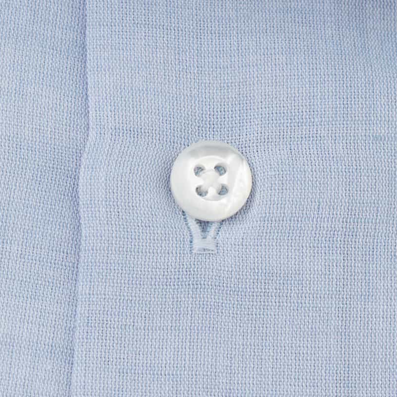 BARNEYS NEW YORK コットンリネン素材ドレスシャツ"MADISON" BLUE