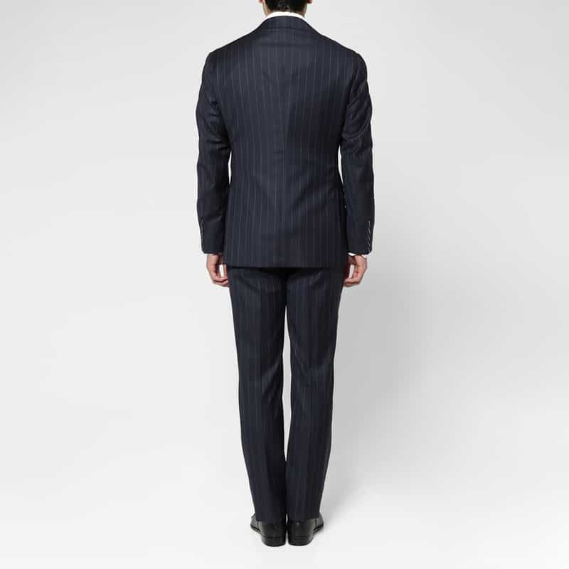 BARNEYS NEW YORK ストライプ柄スーツ NAVY