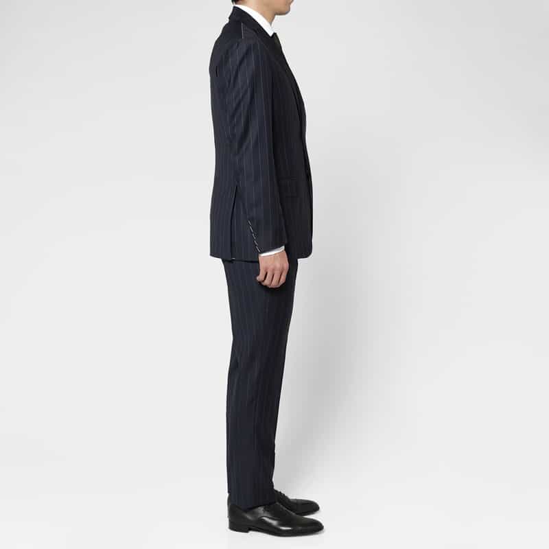 BARNEYS NEW YORK ストライプ柄スーツ NAVY