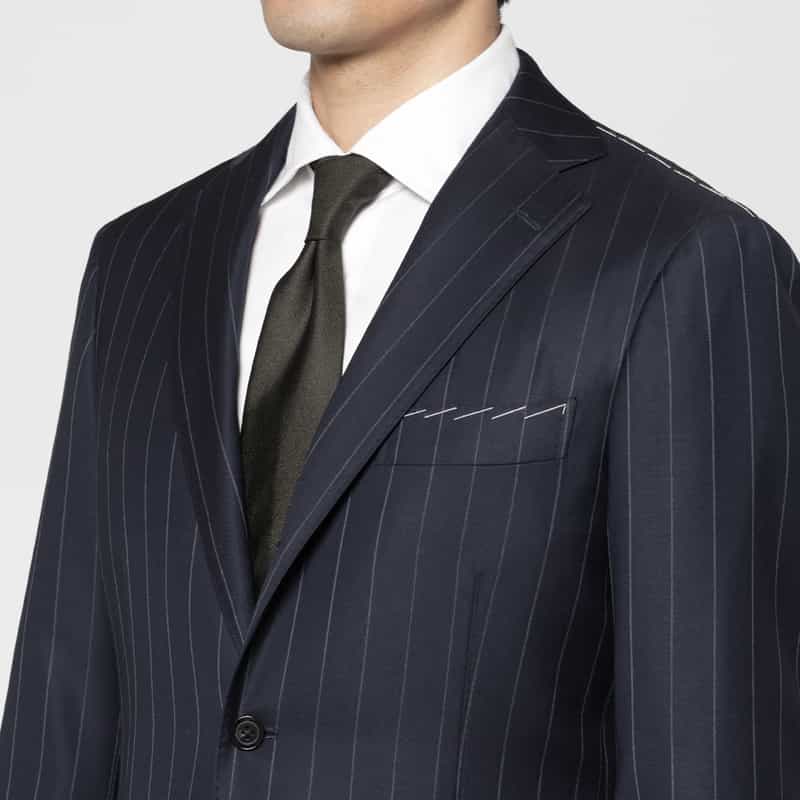 BARNEYS NEW YORK ストライプ柄スーツ NAVY