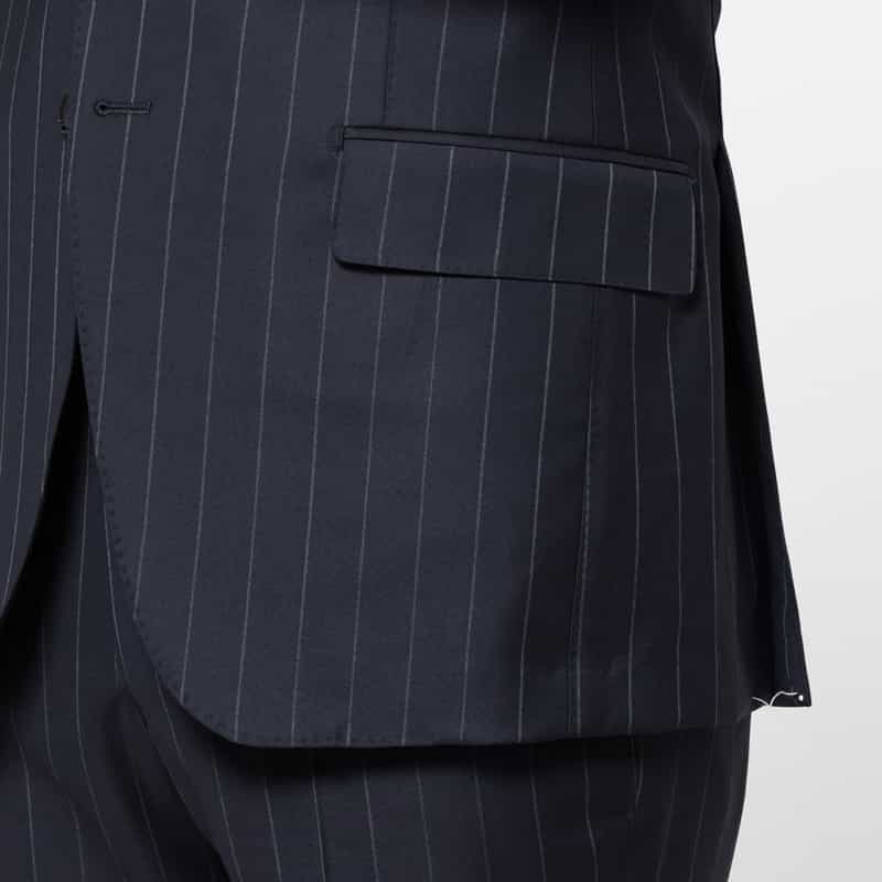 BARNEYS NEW YORK ストライプ柄スーツ NAVY