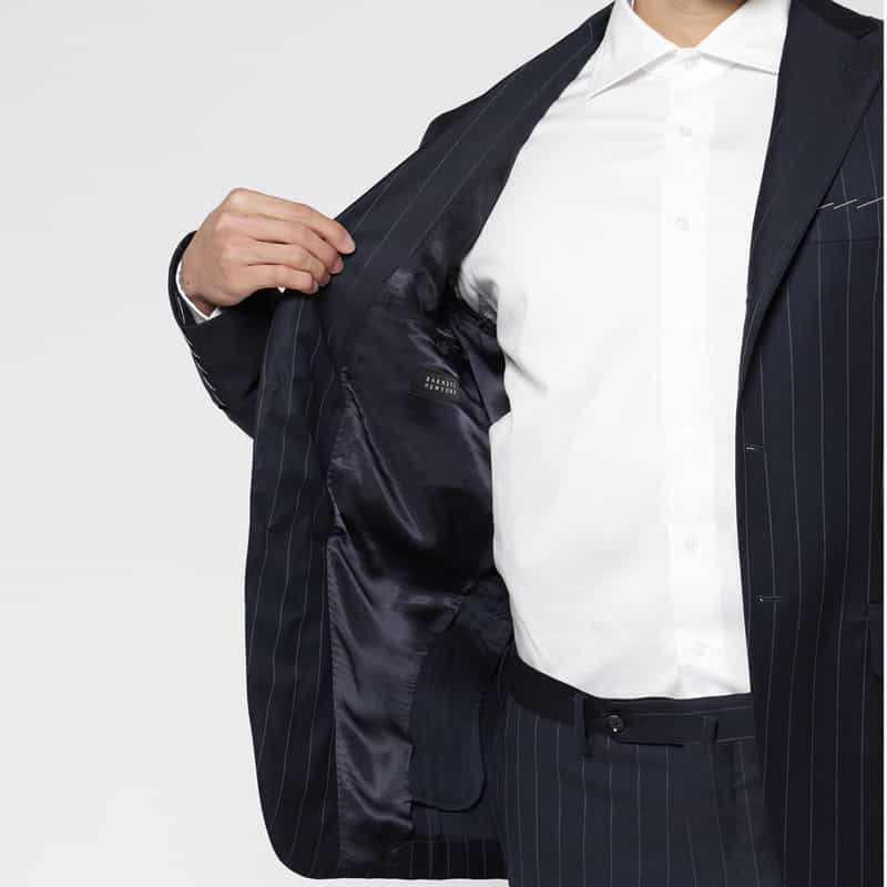 BARNEYS NEW YORK ストライプ柄スーツ NAVY