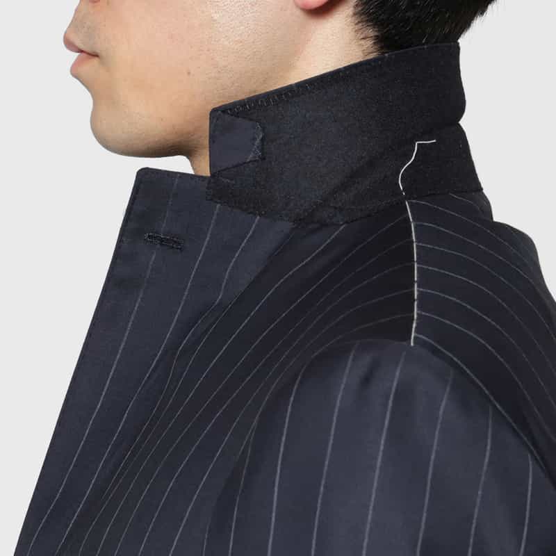 BARNEYS NEW YORK ストライプ柄スーツ NAVY