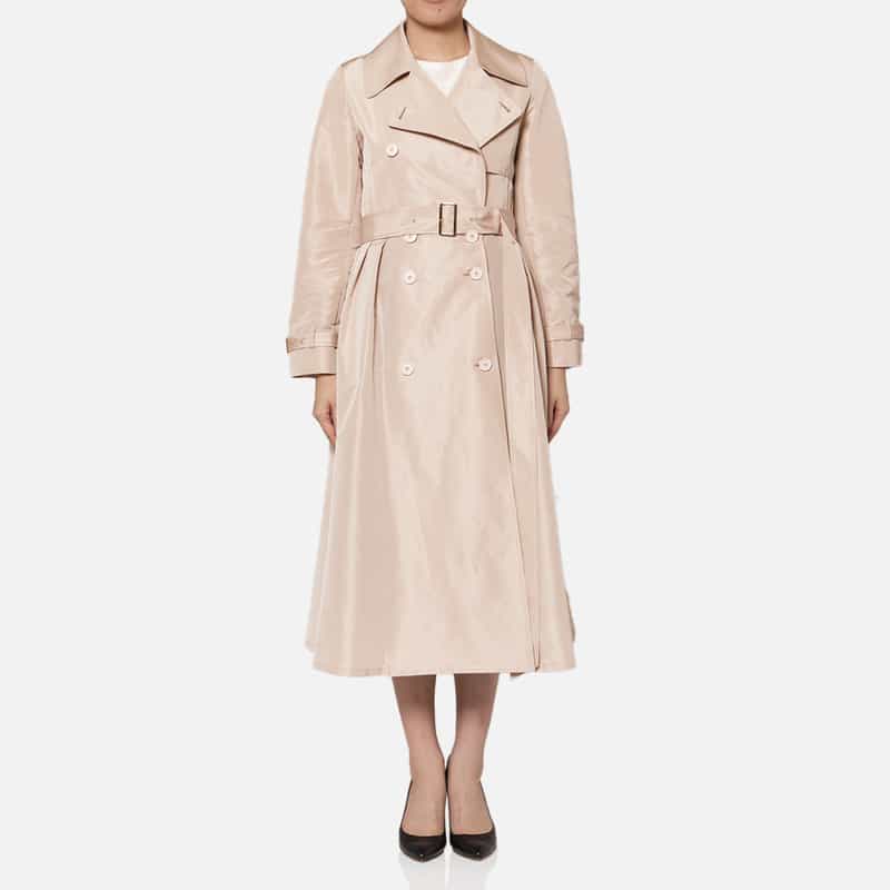 BARNEYS NEW YORK タフタギャザー トレンチコート PINK