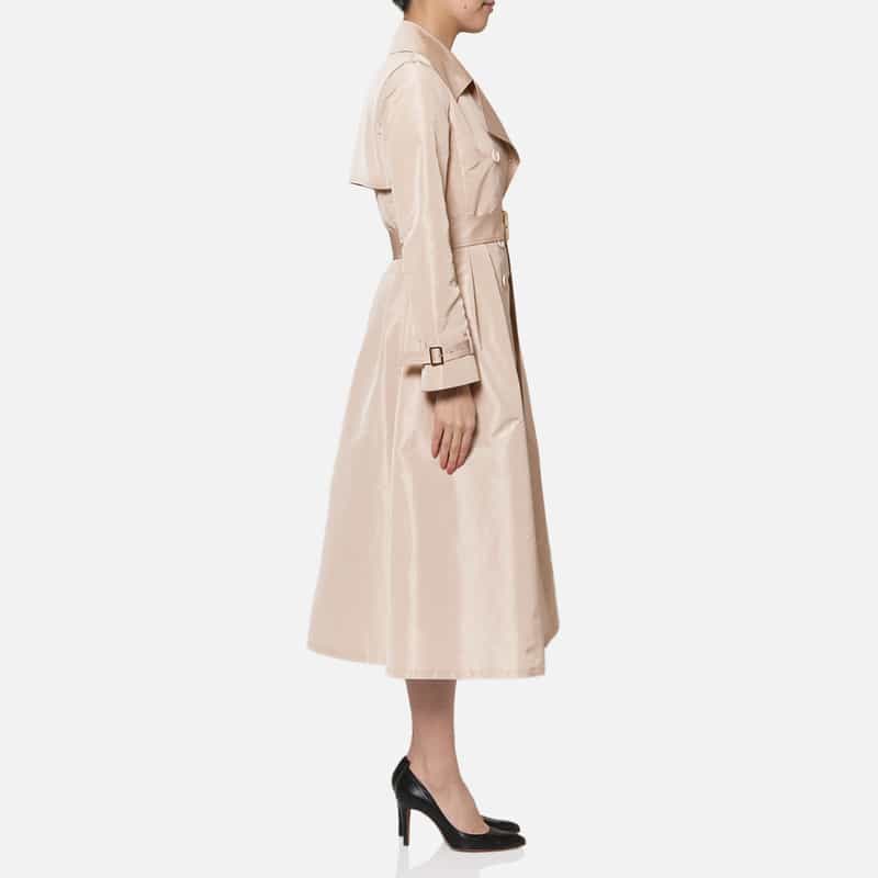 BARNEYS NEW YORK タフタギャザー トレンチコート PINK