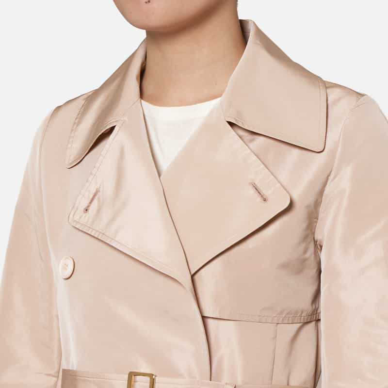 BARNEYS NEW YORK タフタギャザー トレンチコート PINK