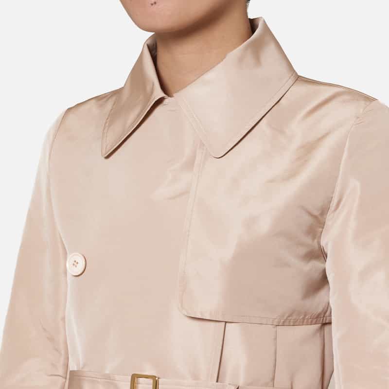 BARNEYS NEW YORK タフタギャザー トレンチコート PINK