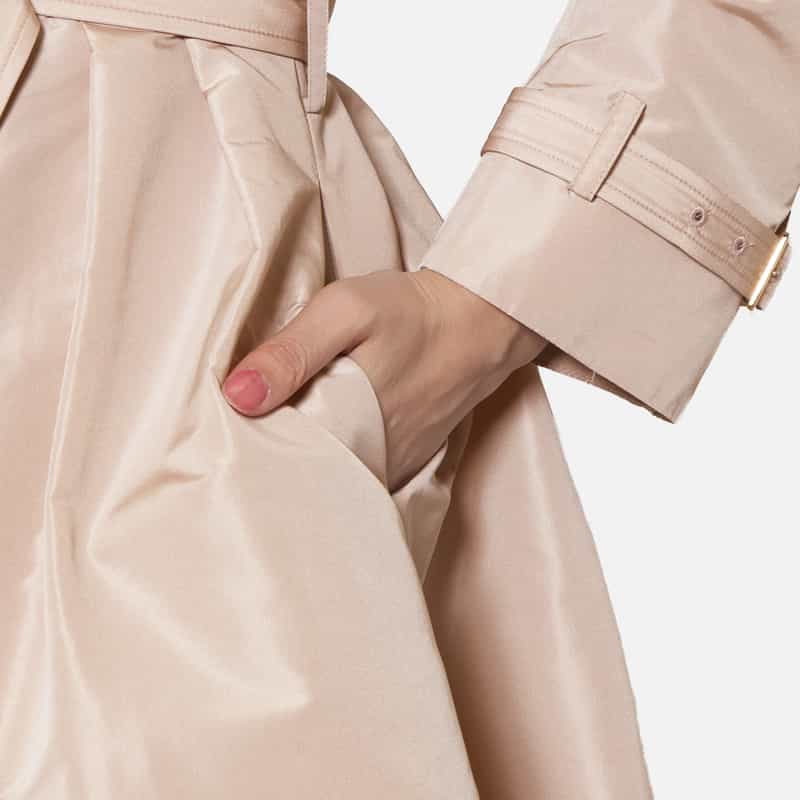 BARNEYS NEW YORK タフタギャザー トレンチコート PINK