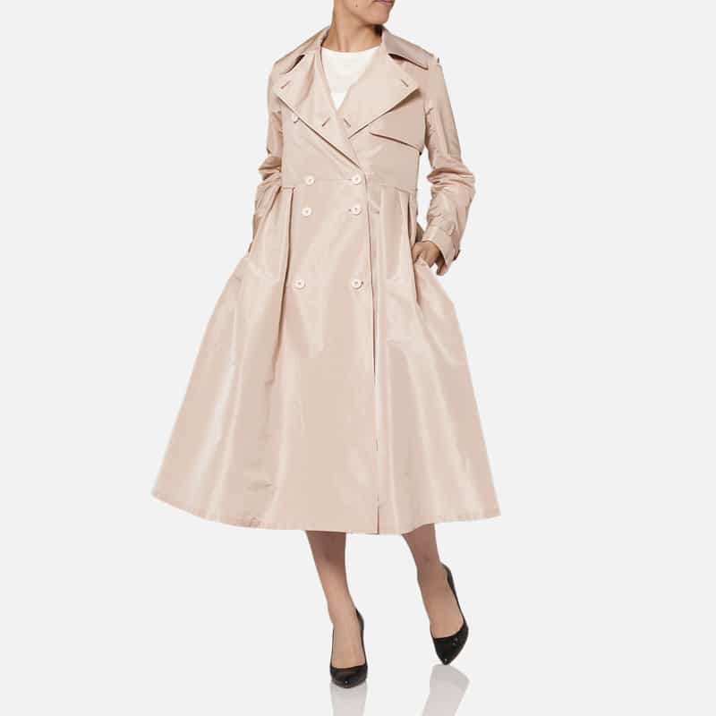 BARNEYS NEW YORK タフタギャザー トレンチコート PINK