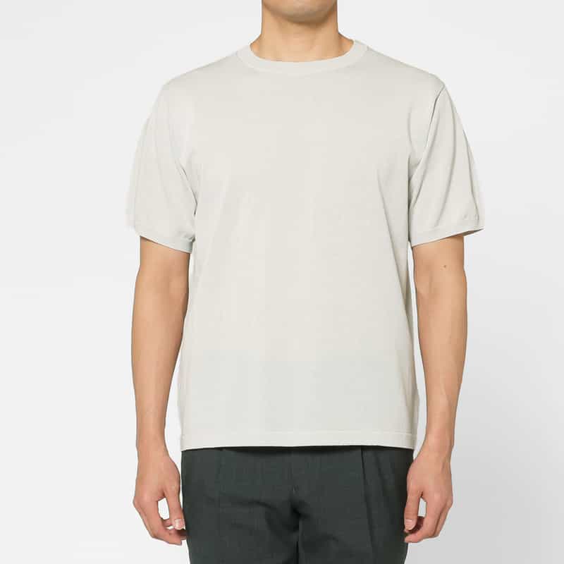 BARNEYS NEW YORK クルーネックニットプルオーバー LIGHT GRAY