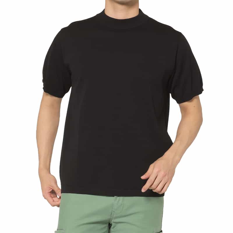 モックネックニットプルオーバー