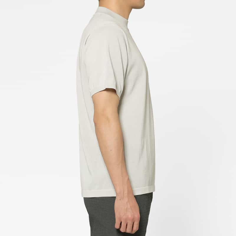 BARNEYS NEW YORK モックネックニットプルオーバー LIGHT GRAY