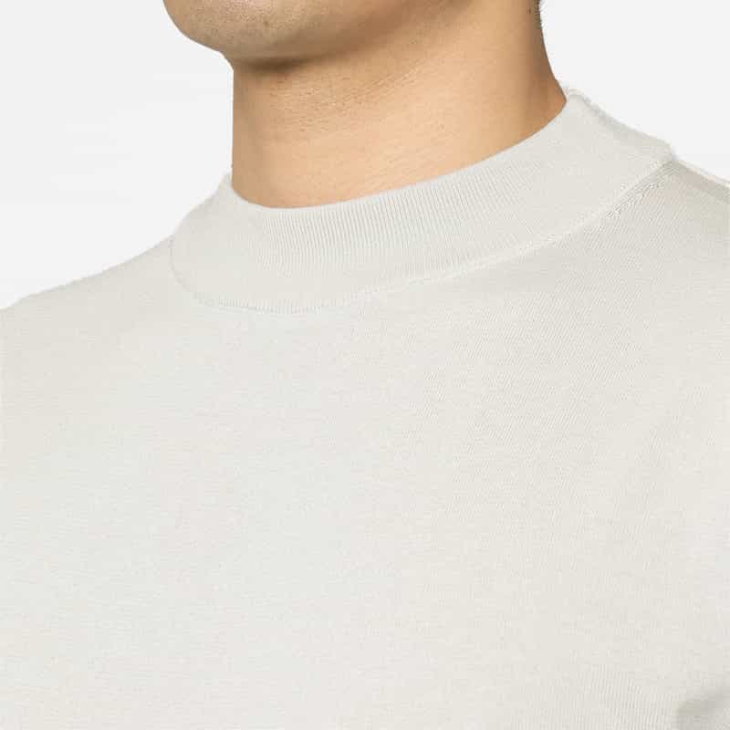 BARNEYS NEW YORK モックネックニットプルオーバー LIGHT GRAY