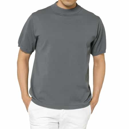 モックネックニットプルオーバー