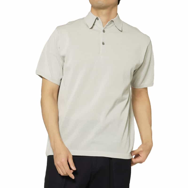 ニットポロシャツ