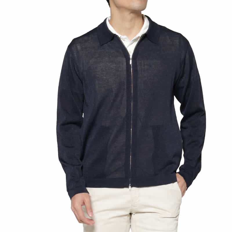 ジップアップニットカーディガン