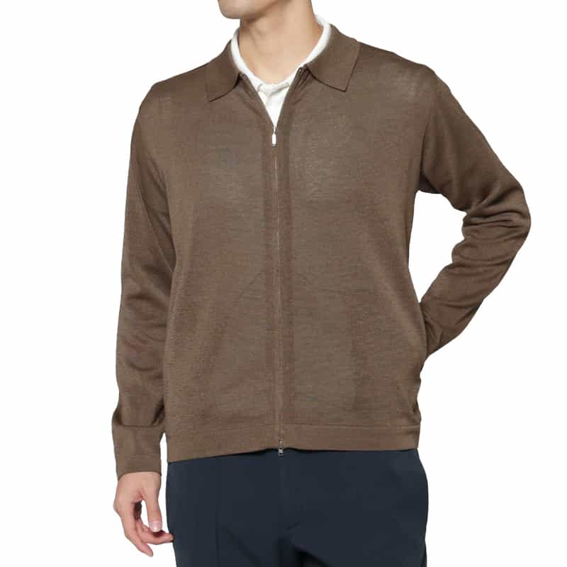 ジップアップニットカーディガン