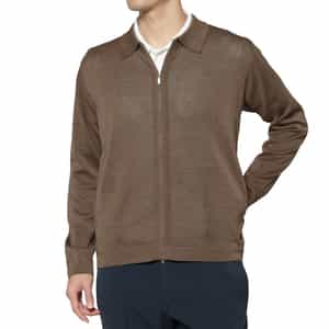 ジップアップニットカーディガン