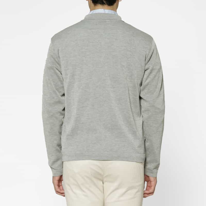BARNEYS NEW YORK ジップアップニットカーディガン GRAY