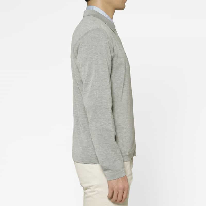 BARNEYS NEW YORK ジップアップニットカーディガン GRAY