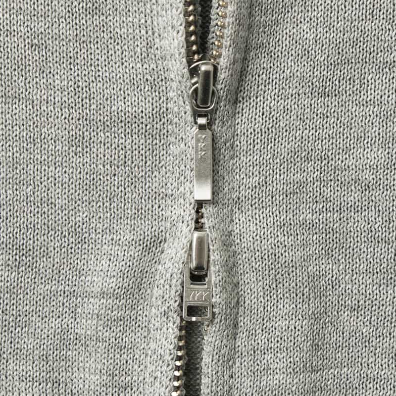 BARNEYS NEW YORK ジップアップニットカーディガン GRAY