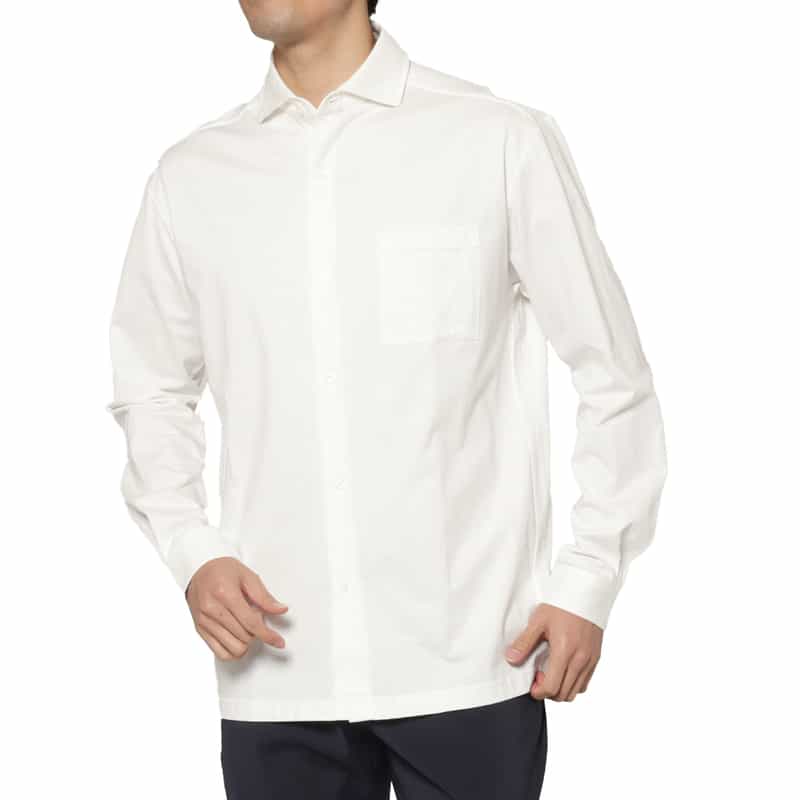 ワイドカラーカジュアルシャツ