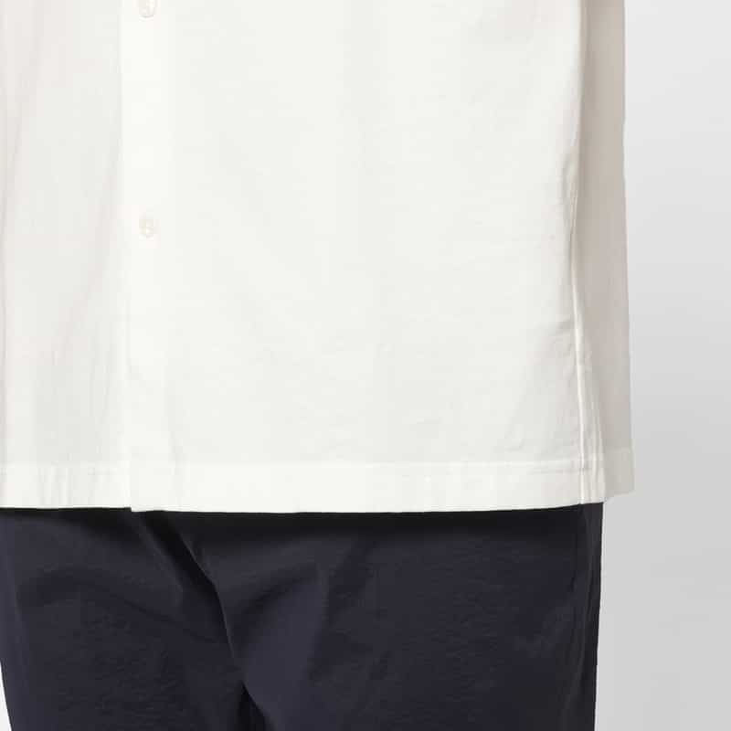 BARNEYS NEW YORK ワイドカラーカジュアルシャツ WHITE